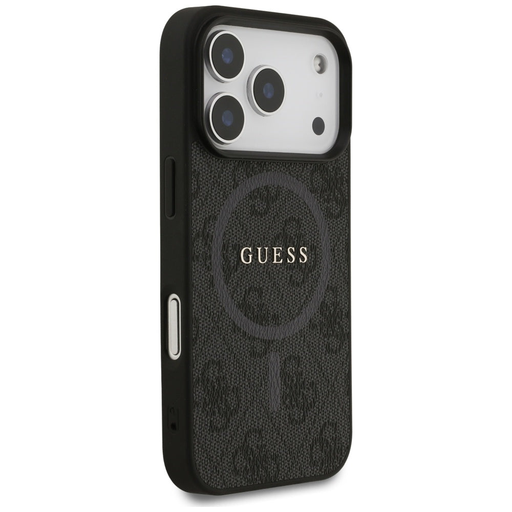 Θήκη MagSafe για Apple iPhone 17 Pro, Guess, 4G Ring Classic Logo, Μαύρη