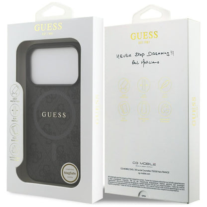 Θήκη MagSafe για Apple iPhone 17 Pro, Guess, 4G Ring Classic Logo, Μαύρη