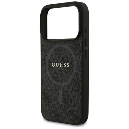 Θήκη MagSafe για Apple iPhone 17 Pro, Guess, 4G Ring Classic Logo, Μαύρη