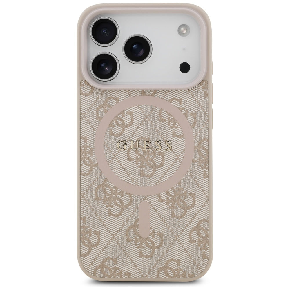 Θήκη MagSafe για Apple iPhone 17 Pro, Guess, 4G Ring Classic Logo, Ροζ