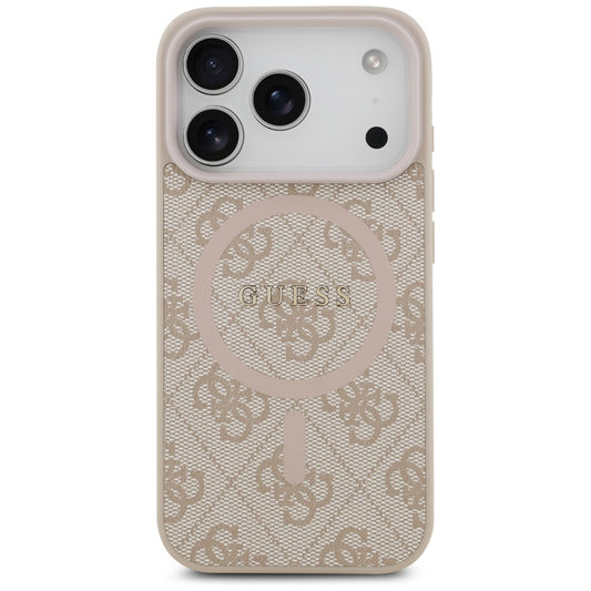 Θήκη MagSafe για Apple iPhone 17 Pro, Guess, 4G Ring Classic Logo, Ροζ