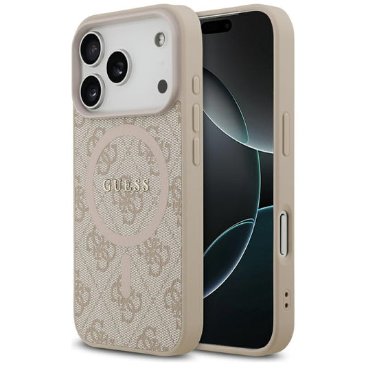 Θήκη MagSafe για Apple iPhone 17 Pro, Guess, 4G Ring Classic Logo, Ροζ