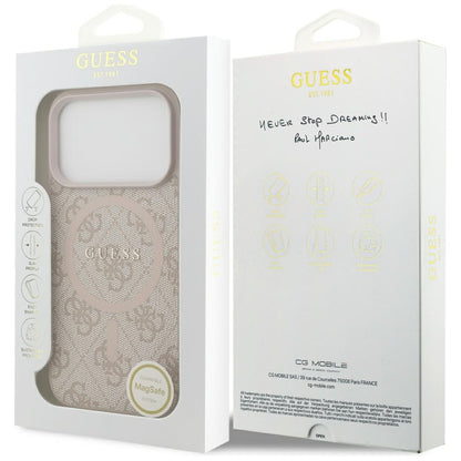 Θήκη MagSafe για Apple iPhone 17 Pro, Guess, 4G Ring Classic Logo, Ροζ