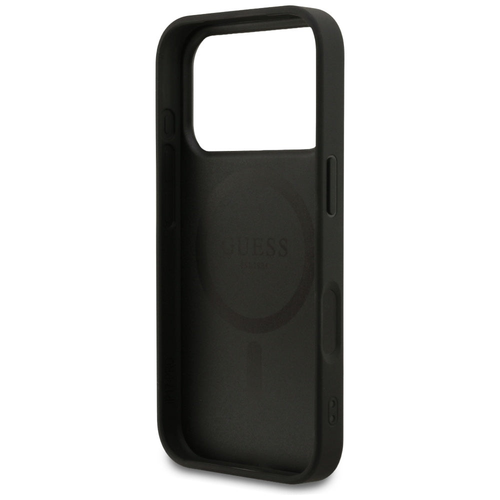 Θήκη MagSafe για Apple iPhone 17 Pro, Guess, 4G Small and Classic Logo, Μαύρη