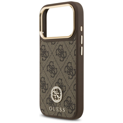 Θήκη MagSafe για Apple iPhone 17 Pro, Guess, 4G Strass Logo, Καφέ