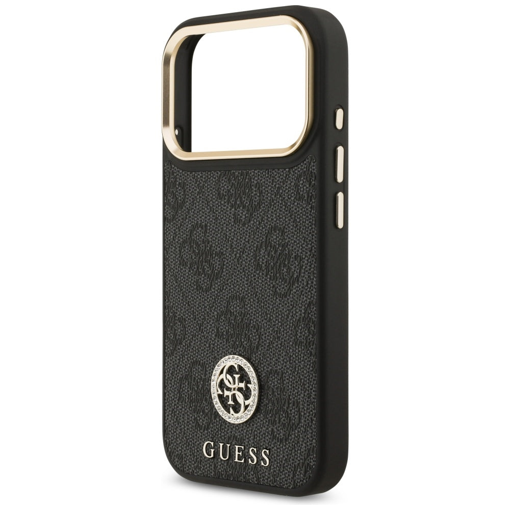 Θήκη MagSafe για Apple iPhone 17 Pro, Guess, 4G Strass Logo, Μαύρη