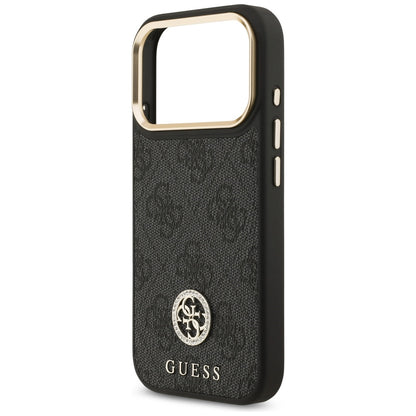 Θήκη MagSafe για Apple iPhone 17 Pro, Guess, 4G Strass Logo, Μαύρη