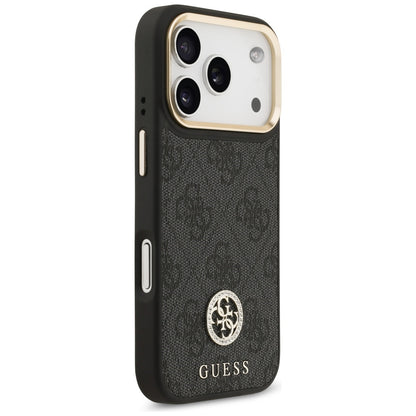 Θήκη MagSafe για Apple iPhone 17 Pro, Guess, 4G Strass Logo, Μαύρη