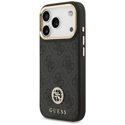 Θήκη MagSafe για Apple iPhone 17 Pro, Guess, 4G Strass Logo, Μαύρη