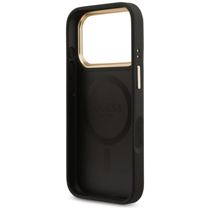 Θήκη MagSafe για Apple iPhone 17 Pro, Guess, 4G Strass Logo, Μαύρη