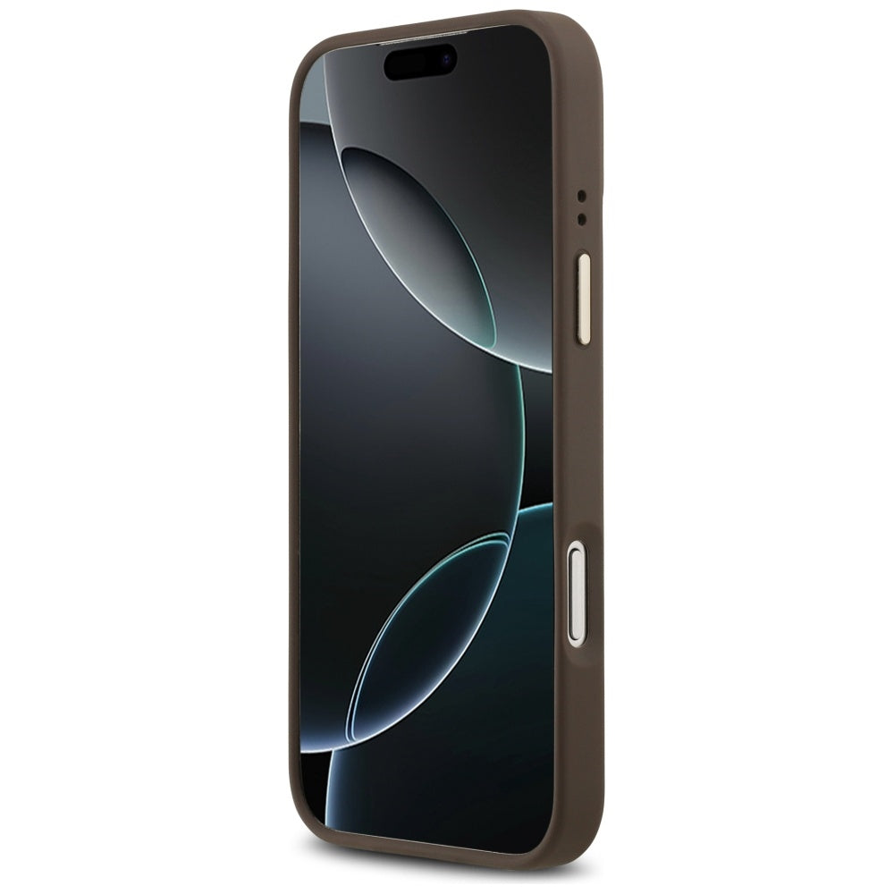 Θήκη MagSafe για Apple iPhone 17 Pro, Guess, 4G Stripe, Καφέ