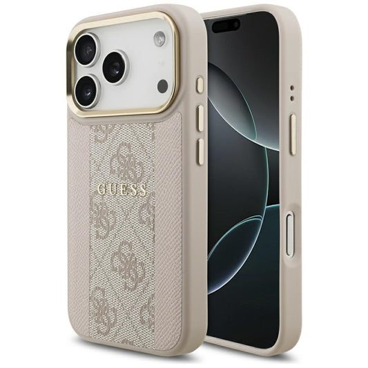 Θήκη MagSafe για Apple iPhone 17 Pro, Guess, 4G Stripe, Ροζ