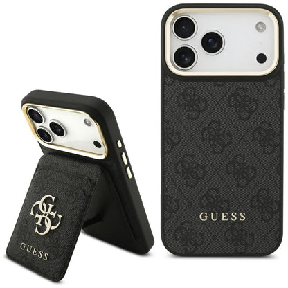 Θήκη MagSafe για Apple iPhone 17 Pro, Guess, Cardslot 4G, Μαύρη