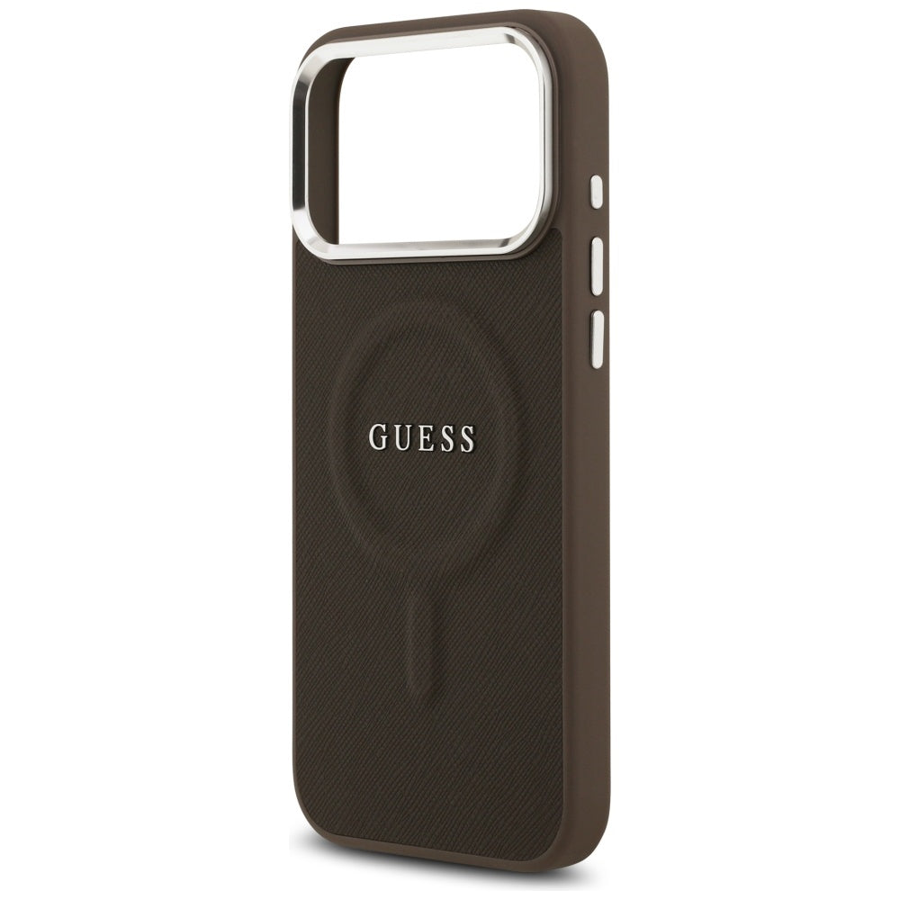 Θήκη MagSafe για Apple iPhone 17 Pro, Guess, Classic Logo, Καφέ