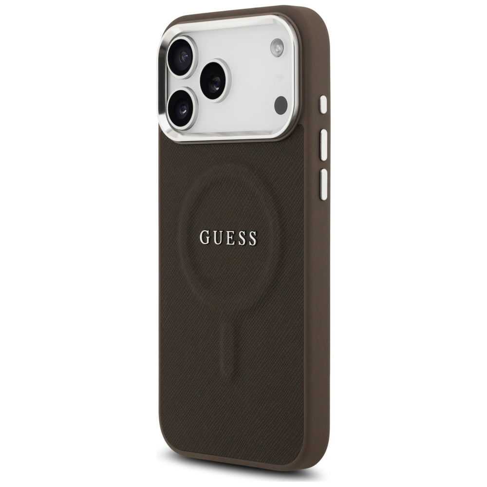 Θήκη MagSafe για Apple iPhone 17 Pro, Guess, Classic Logo, Καφέ