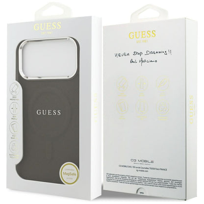 Θήκη MagSafe για Apple iPhone 17 Pro, Guess, Classic Logo, Καφέ