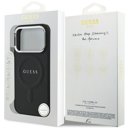 Θήκη MagSafe για Apple iPhone 17 Pro, Guess, Classic Logo, Μαύρη
