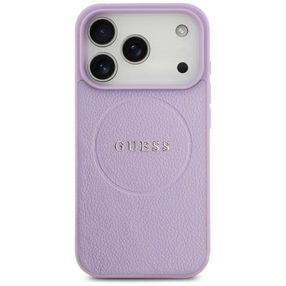 Θήκη MagSafe για Apple iPhone 17 Pro, Guess, Grained Gold Ring, Ροζ