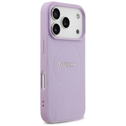 Θήκη MagSafe για Apple iPhone 17 Pro, Guess, Grained Gold Ring, Ροζ