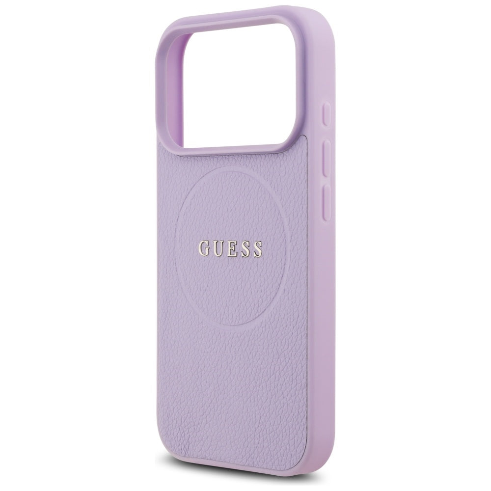 Θήκη MagSafe για Apple iPhone 17 Pro, Guess, Grained Gold Ring, Ροζ
