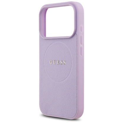 Θήκη MagSafe για Apple iPhone 17 Pro, Guess, Grained Gold Ring, Ροζ