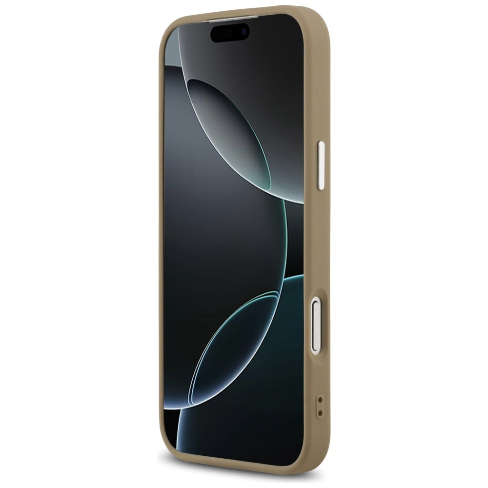 Θήκη MagSafe για Apple iPhone 17 Pro, Guess, Grained Triangle Logo, Καφέ