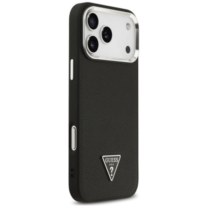 Θήκη MagSafe για Apple iPhone 17 Pro, Guess, Grained Triangle Logo, Μαύρη