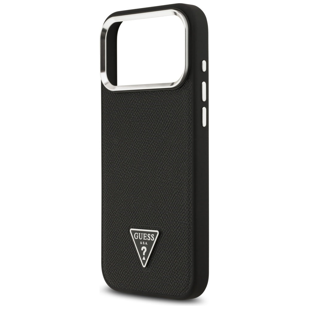 Θήκη MagSafe για Apple iPhone 17 Pro, Guess, Grained Triangle Logo, Μαύρη