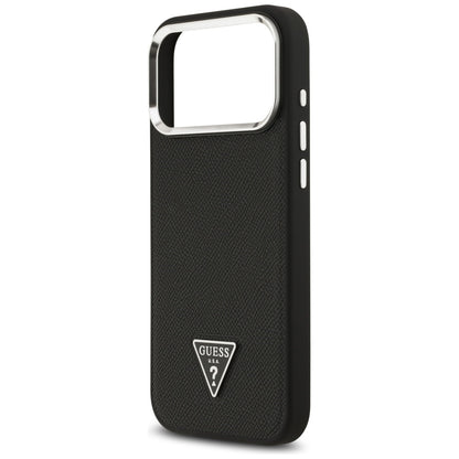 Θήκη MagSafe για Apple iPhone 17 Pro, Guess, Grained Triangle Logo, Μαύρη
