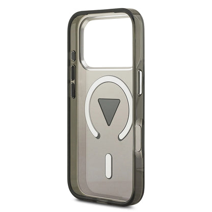 Θήκη MagSafe για Apple iPhone 17 Pro, Guess, IML Gradient Triangle Logo, Μαύρη Ασημί