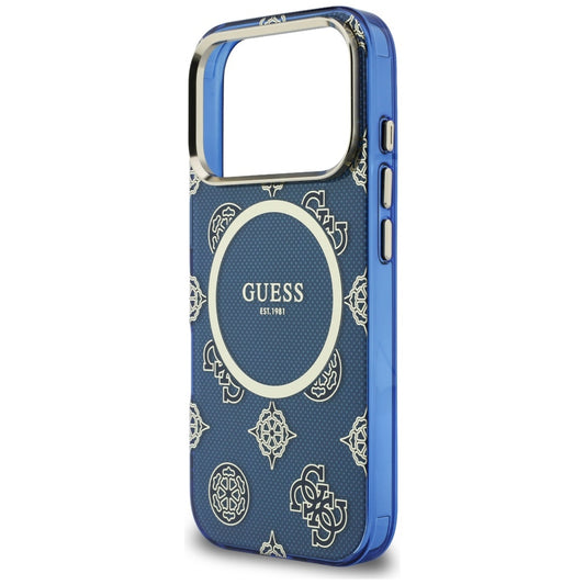 Θήκη MagSafe για Apple iPhone 17 Pro, Guess, IML Peony Dot, Μπλε