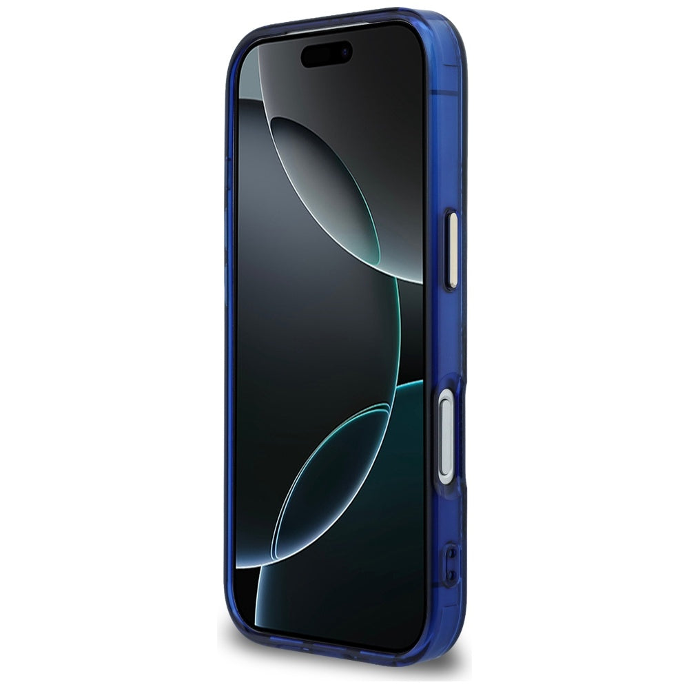 MagSafe Case for Apple iPhone 17 Pro, Guess, IML Peony Dot, Blue