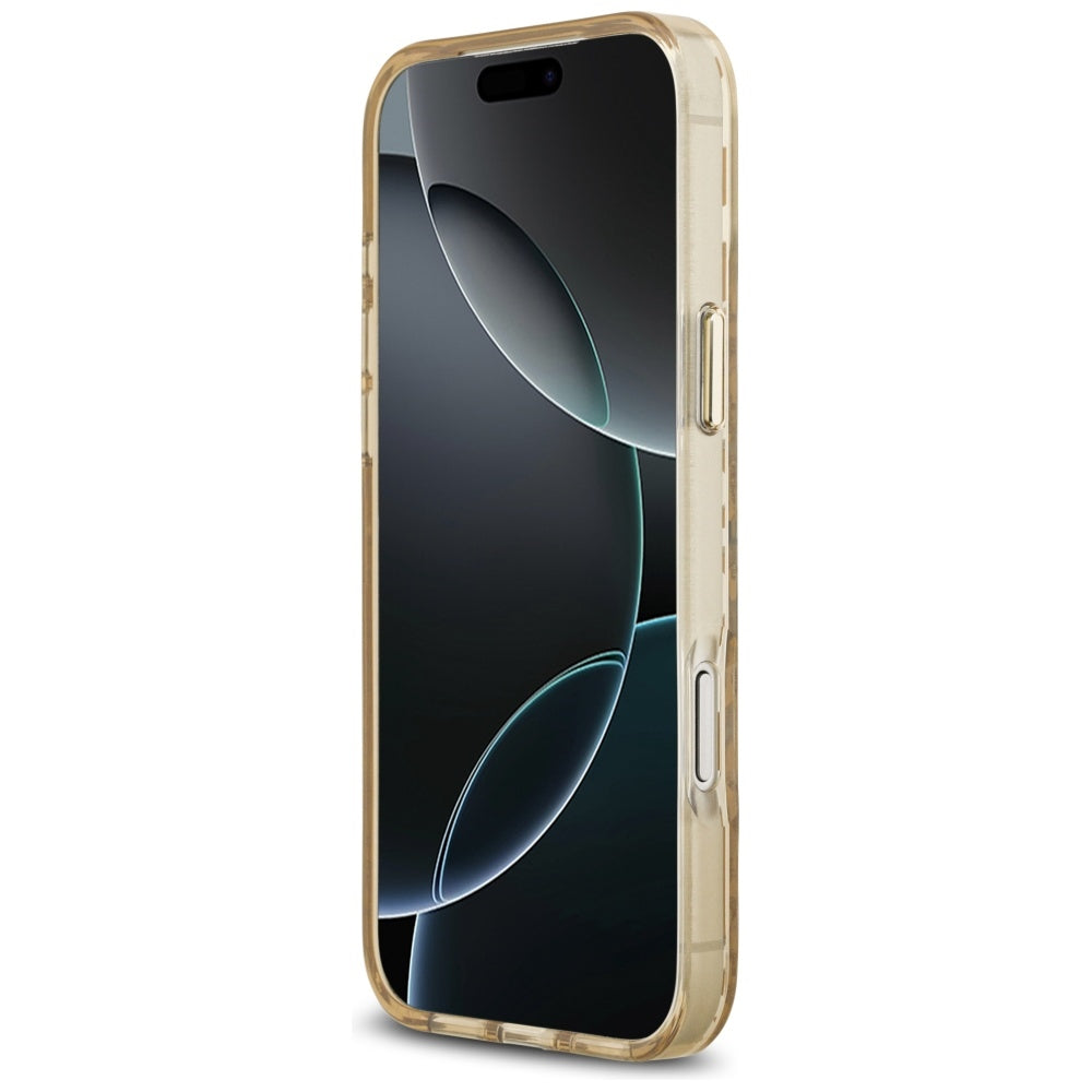 Θήκη MagSafe για Apple iPhone 17 Pro, Guess, Leopard Glitter, Καφέ