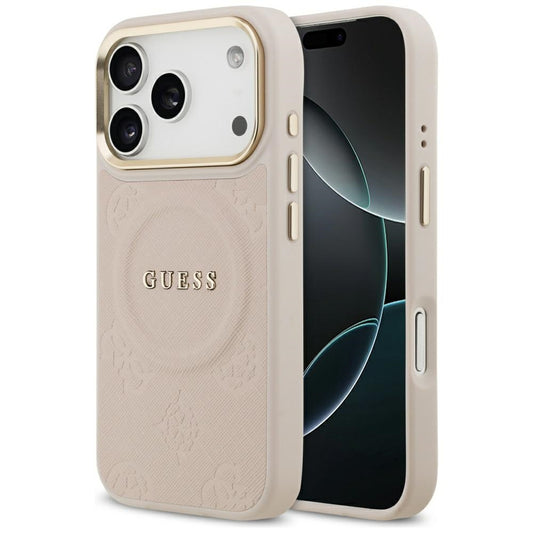 Θήκη MagSafe για Apple iPhone 17 Pro, Guess, Peony Hot Stamp, Ροζ
