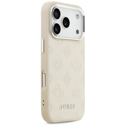 Θήκη MagSafe για Apple iPhone 17 Pro, Guess, Peony Hot Stamp Script, Μπεζ