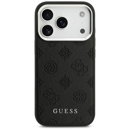 Θήκη MagSafe για Apple iPhone 17 Pro, Guess, Peony Hot Stamp Script, Μαύρη