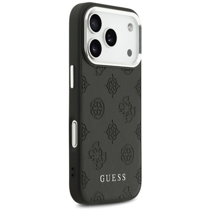 Θήκη MagSafe για Apple iPhone 17 Pro, Guess, Peony Hot Stamp Script, Μαύρη