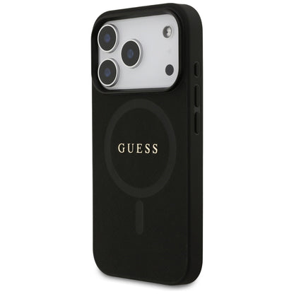 Θήκη MagSafe για Apple iPhone 17 Pro, Guess, Saffiano Classic Logo, Μαύρη