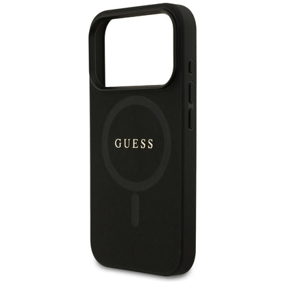 Θήκη MagSafe για Apple iPhone 17 Pro, Guess, Saffiano Classic Logo, Μαύρη