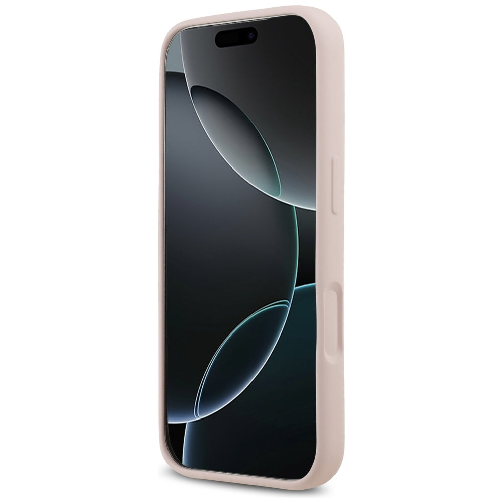 Θήκη MagSafe για Apple iPhone 17 Pro, Guess, Script Metal Logo, Ανοιχτό Ροζ