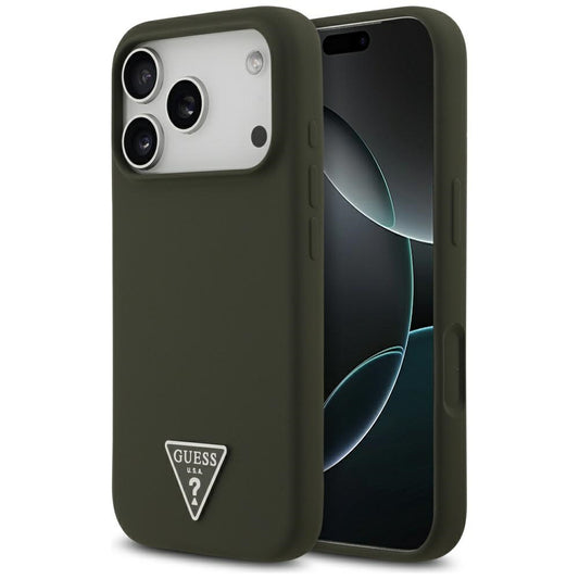Θήκη MagSafe για Apple iPhone 17 Pro, Guess, Triangle Logo, Χακί