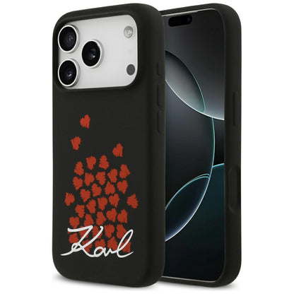 Θήκη MagSafe για Apple iPhone 17 Pro, Karl Lagerfeld, Heart Sign Logo, Μαύρη
