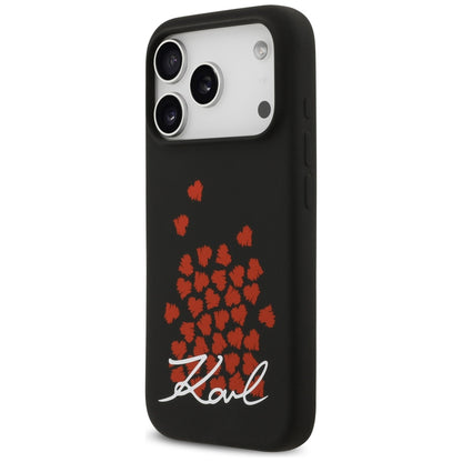 Θήκη MagSafe για Apple iPhone 17 Pro, Karl Lagerfeld, Heart Sign Logo, Μαύρη
