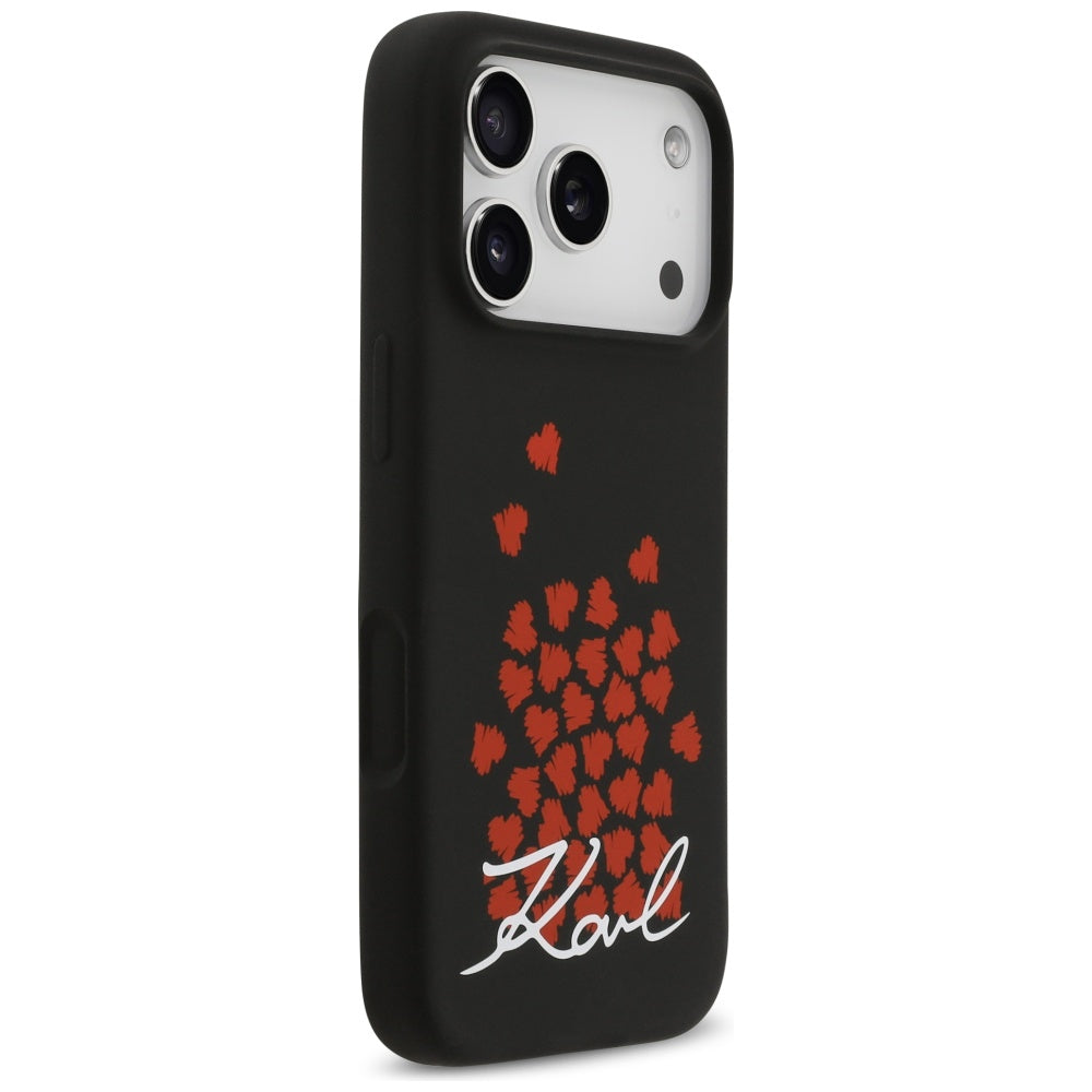 Θήκη MagSafe για Apple iPhone 17 Pro, Karl Lagerfeld, Heart Sign Logo, Μαύρη