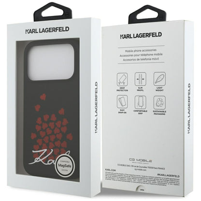 Θήκη MagSafe για Apple iPhone 17 Pro, Karl Lagerfeld, Heart Sign Logo, Μαύρη