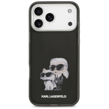 Θήκη MagSafe για Apple iPhone 17 Pro, Karl Lagerfeld, IML Aquarelle Logo Karl & Choupette, Μαύρη