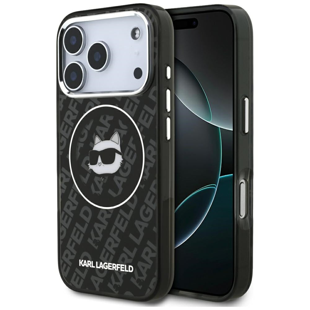 MagSafe Case for Apple iPhone 17 Pro, Karl Lagerfeld, IML Choupette's Head, Black
