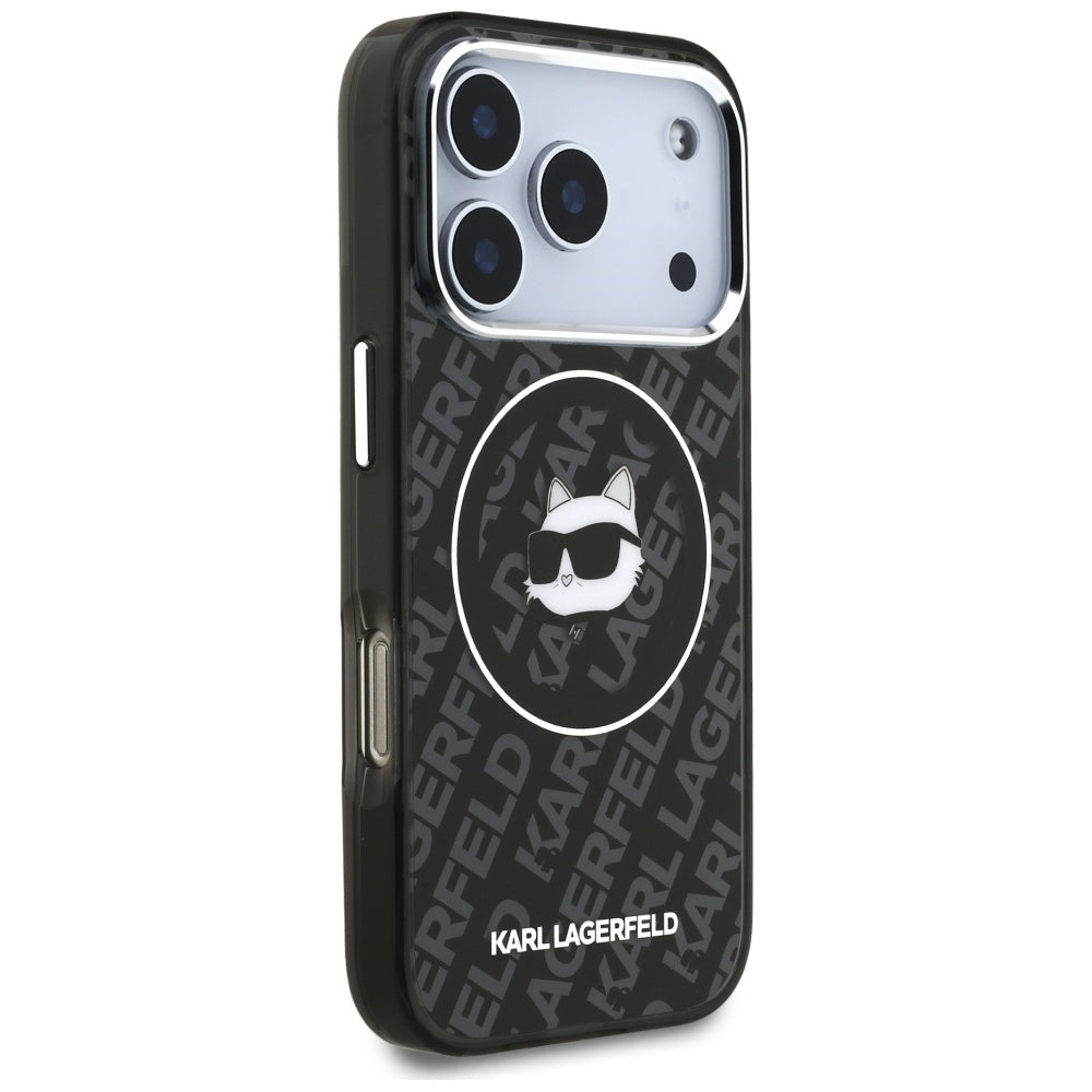 MagSafe Case for Apple iPhone 17 Pro, Karl Lagerfeld, IML Choupette's Head, Black