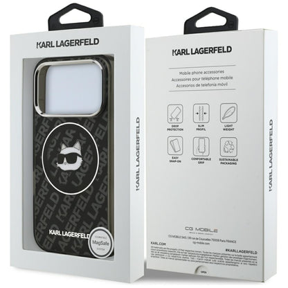 MagSafe Case for Apple iPhone 17 Pro, Karl Lagerfeld, IML Choupette's Head, Black