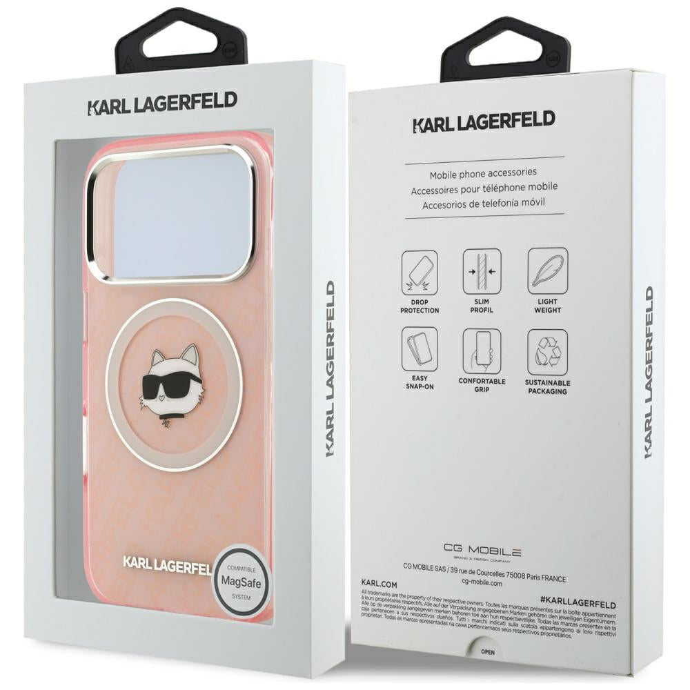 Θήκη MagSafe για Apple iPhone 17 Pro, Karl Lagerfeld, IML Choupette`s Head, Ροζ